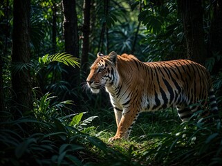 tiger in the jungle