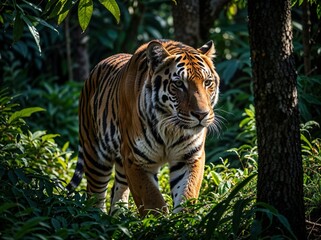 Fototapeta premium tiger in its habitat