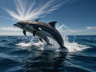 Fototapeta premium dolphin jumping out of the water
