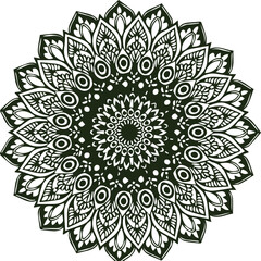 Beautiful flower art and mandala vector design