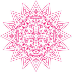 Beautiful flower art and mandala vector design