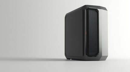 A sleek computer case designed for optimal performance and modern aesthetics. Perfect for gaming and professional setups. Enhance your workspace with style. Generative AI