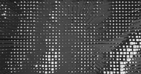 Abstract Cubes Geometric Shapes Black and White Speed Motion Textured Background with Spikes