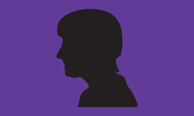 woman hair silhouettes vector illustration