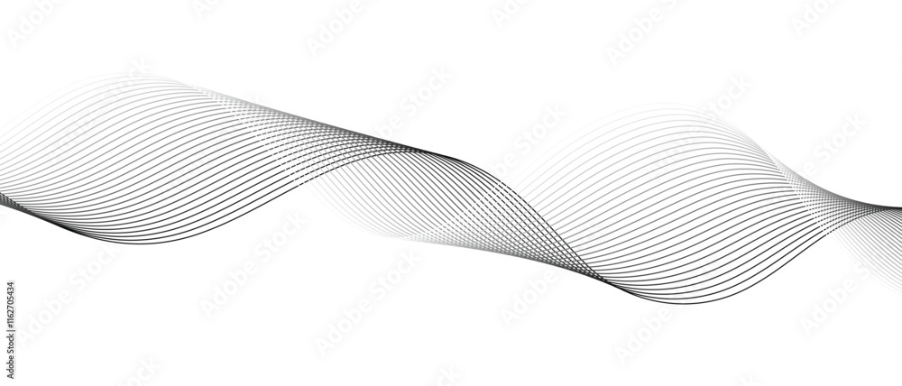 Poster abstract black white blend line design for background.