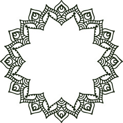 Beautiful flower art and mandala vector design