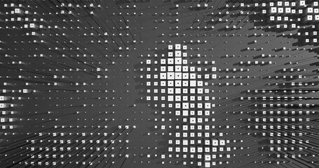 Abstract Cubes Geometric Shapes Black and White Speed Motion Textured Background with Spikes