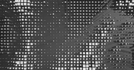 Abstract Cubes Geometric Shapes Black and White Speed Motion Textured Background with Spikes