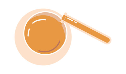 Natural oil preparation process vector illustration