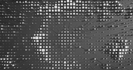 Abstract Cubes Geometric Shapes Black and White Speed Motion Textured Background with Spikes