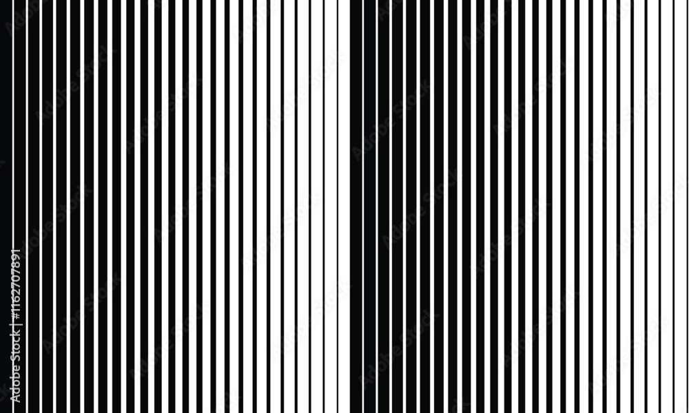 Poster abstract black big to small repeat line pattern.