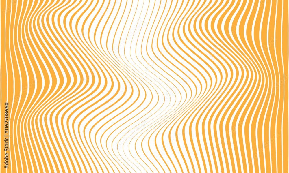 Poster abstract orange big to small wave line pattern.