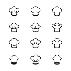 A Set Of chef hat Vector Illustration.