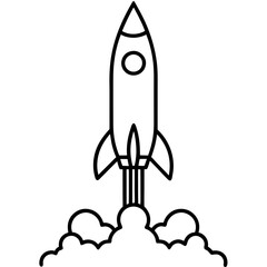 Sleek Rocket Ignition Vector Illustration