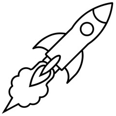 Sleek Rocket Ignition Vector Illustration