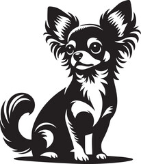 Obraz premium black and cartoon illustration of a dog