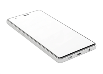 Sleek White Smartphone Modern Design, Blank Screen, Mobile Technology