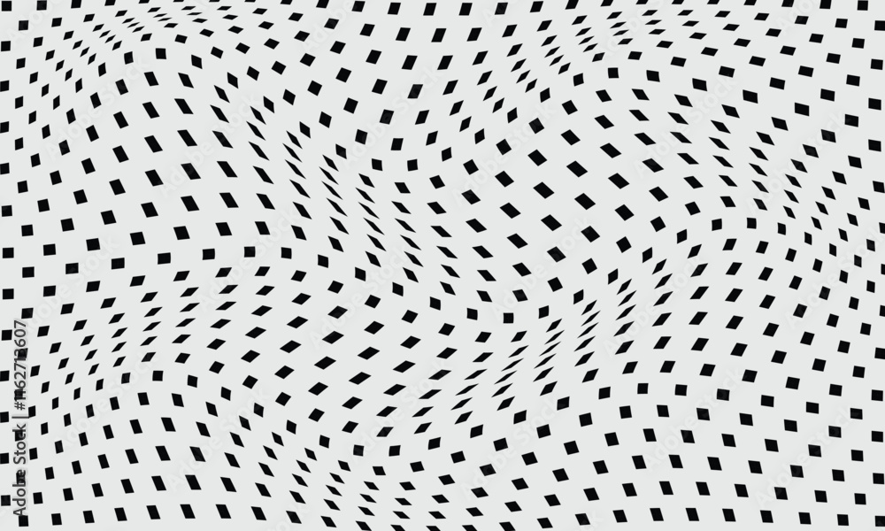 Poster abstract black rectangle wave pattern design on grey.