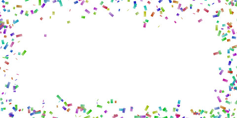 Celebration background template with confetti Colorful ribbons