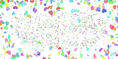 Celebration background template with confetti Colorful ribbons