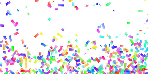 Celebration background template with confetti Colorful ribbons