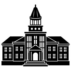 Sophisticated University Building Illustration Vector Style
