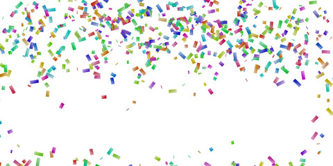 Celebration background template with confetti Colorful ribbons