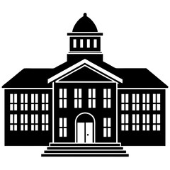 Sophisticated University Building Illustration Vector Style
