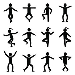  different type of human activities silhouette