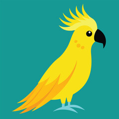 glossy yellow cockatoo