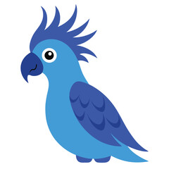 glossy blue cockatoo