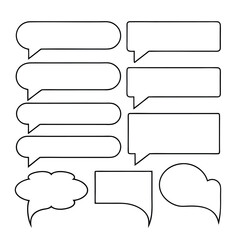 Obraz premium Hand Drawn line art Speech Bubble Vector Design.