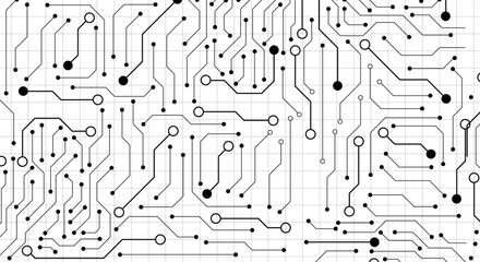 Circuit technology background with hi-tech digital data connection system and computer electronic design