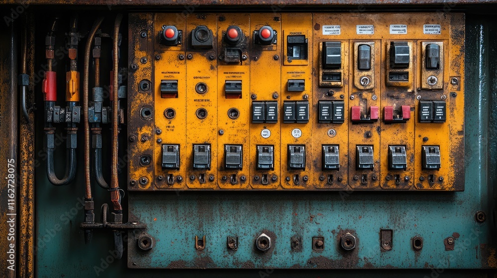 Poster automotive fuse box with labeled components displayed closely