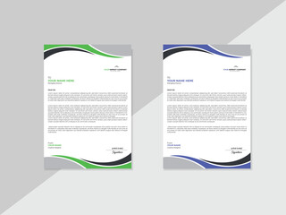 Letterhead template in Abstract style design.