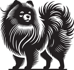 Cute silhouette of a small dog