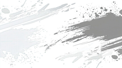 Naklejka premium The artwork features energetic gray and white paint splashes layered on a bright canvas, creating a balance of color and texture with an expressive composition