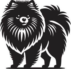 Cute silhouette of a small dog