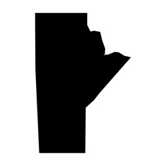 Manitoba map solid