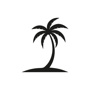 recommend clip art: Black Palm trees vector illustration. trees silhouette Palm silhouettes design of Palm Trees for Banners, And Promotional Items. Vector Illustration On white background.