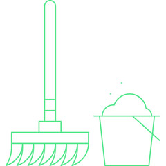 Floor Mop icon single vector illustration