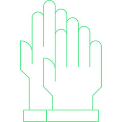 Gloves icon single vector illustration