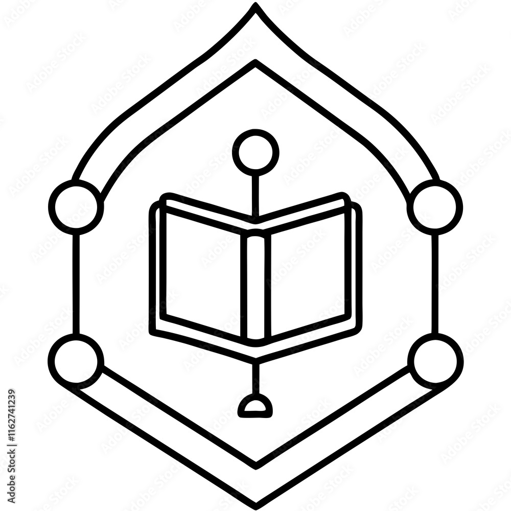 Fototapete Abstract Knowledge Network Vector Graphics