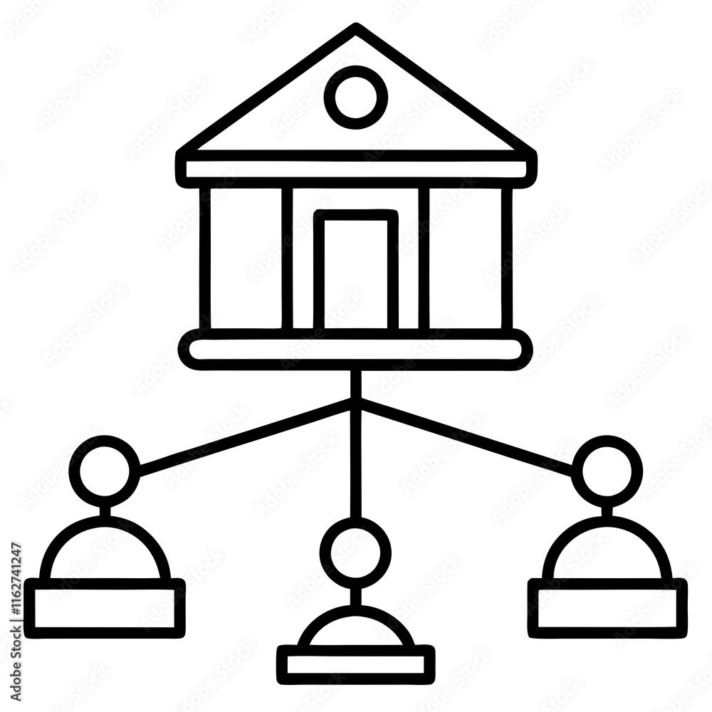 Poster abstract knowledge network vector graphics