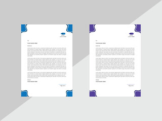 simple business letterhead design set of two.