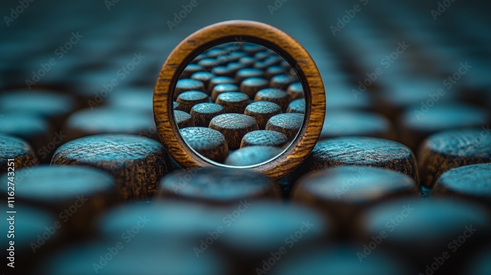 Poster abstract glowing circular pattern with metallic texture
