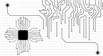 Electronic vector illustration. Abstract modern digital science technology futuristic circuit board. 