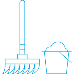 Floor Mop icon single vector illustration