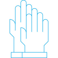 Gloves icon single vector illustration