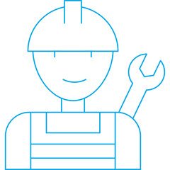 Plumber icon single vector illustration